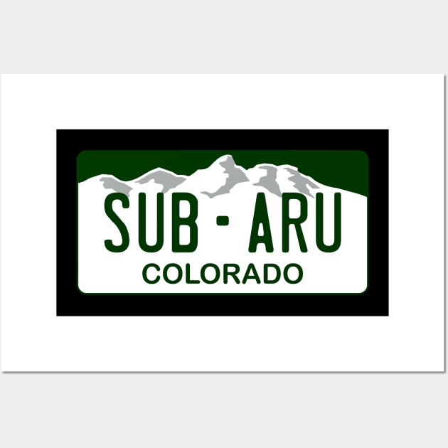 Subaru - Colorado License Plate Wall Art by Explore The Adventure
